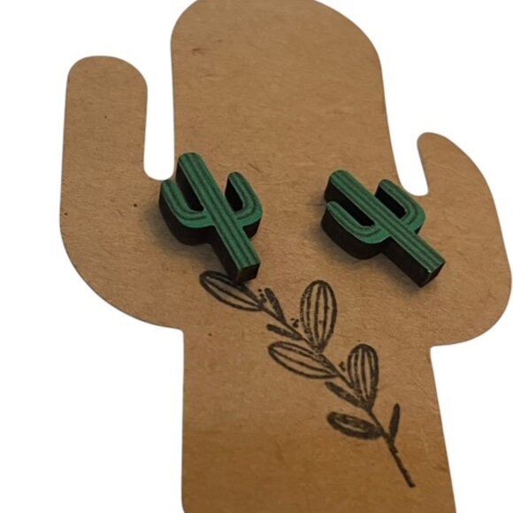 Cactus Earrings - Picture 2 of 2